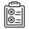 Clipboard control icon outline vector. Safety product