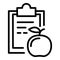 Clipboard diet icon, outline style