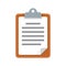 Clipboard document isolated icon