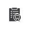 Clipboard with human tooth icon vector