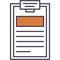 Clipboard icon research paper information vector