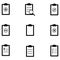 Clipboard icons minimal style Icon vector Eps10 set