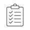 Clipboard line icon. Checklist sign symbol.