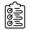 Clipboard model icon outline vector. Tech help