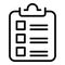 Clipboard offer icon outline vector. Online job