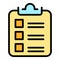 Clipboard offer icon vector flat