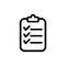 Clipboard outline icon shows inspection checklist