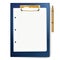 Clipboard, paper sheet, golden pen for business planning, to-do