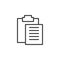 Clipboard paste line icon, outline vector sign