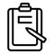 Clipboard pencil icon outline vector. Stylus draw