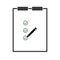 Clipboard pencil vector icon Illustration isolated for graphic
