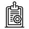 Clipboard service icon, outline style