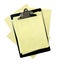 Clipboard with Yellow Paper