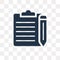 Clipboards vector icon isolated on transparent background, Clipboards transparency concept can be used web and mobile