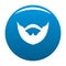 Clipped beard icon blue