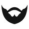 Clipped beard icon, simple style.