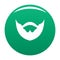 Clipped beard icon vector green