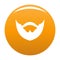 Clipped beard icon vector orange