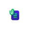 Clipped document paper icon design for important job task symbol. simple clean professional business management concept vector