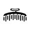 clipping hair pin glyph icon vector illustration