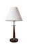 CLIPPING PART.Tall lamp with white shade on white