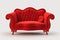 Clipping path isolation of a red couch