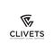 Clivets logo, geometric horse for veterinary clinic service