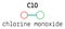 ClO chlorine monoxide molecule