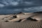 Cloads over the dunes in the natural park in Corralejo,Fuereventua,,Las Palmas,Canary Islands,Spain