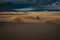 Cloads over the dunes in the natural park in Corralejo,Fuereventua,,Las Palmas,Canary Islands,Spain