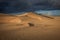 Cloads over the dunes in the natural park in Corralejo,Fuereventua,,Las Palmas,Canary Islands,Spain