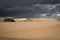 Cloads over the dunes in the natural park in Corralejo,Fuereventua,,Las Palmas,Canary Islands,Spain