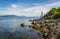 Cloch Lighthouse at the coast of Cloch Point - Inverclyde in Scotland