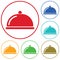 Cloche icon simple flat style