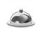 Cloche on a porcelain dish with clipping path