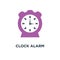 clock alarm icon. time , hour watch concept symbol design, vecto
