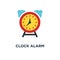 clock alarm icon. time, hour watch concept symbol design, vector