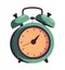 Clock alarm symbol reminds of waking up