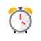 Clock alarm vector icon flat cartoon modern symbol isolated clipart