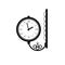 Clock antique black vector