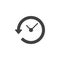 Clock with arrow around icon vector