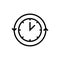 clock with arrow icon. Vector illustration decorative design