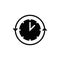 Clock with arrow icon. Vector illustration decorative design