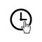 Clock - black vector icon, clock setting icon. time icon