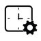 Clock - black vector icon, clock setting icon. time icon