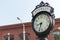 Clock on Broadway street at Everett Massachusetts