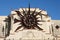 Clock on building in Antibes