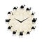Clock with camels silhouette design