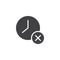 Clock cancel vector icon