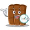 With clock chocolate character cartoon style